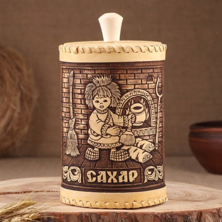 TUES "Domestenok. Sugar", 10x10x15 cm, birch bark