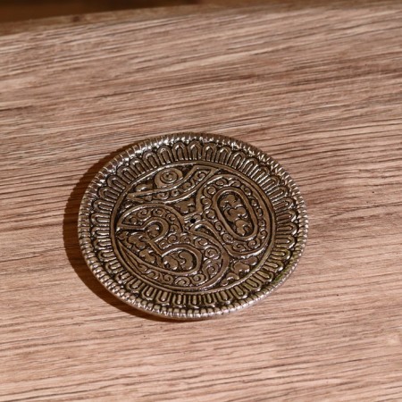 Standing for incense "OM" metal, 9 cm-1
