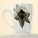 Ceramic Lemon Flowers mug, 350 ml, white color
