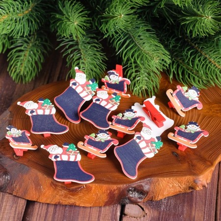 Decorative clothespins "Tale" set 6 pcs. Mix-1