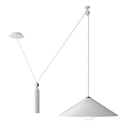 Suspended Technical P080PL-01W, 1HE27, 60W, 42x42x140 cm, white color-2