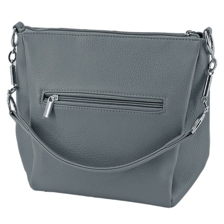 Women's bag B2787-05110, gray, artificial leather, 19x10x23 cm-2