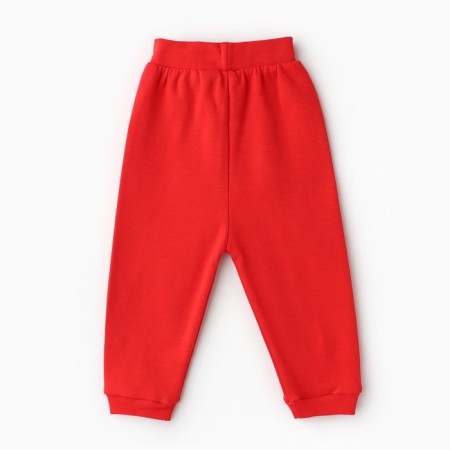 Pants children, red color, height 68 cm-3