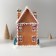 Souvenir Polystone Light "Gingerbread House in the Glaze with Gingerbread, Fir trees" 17x12x25.5 cm
