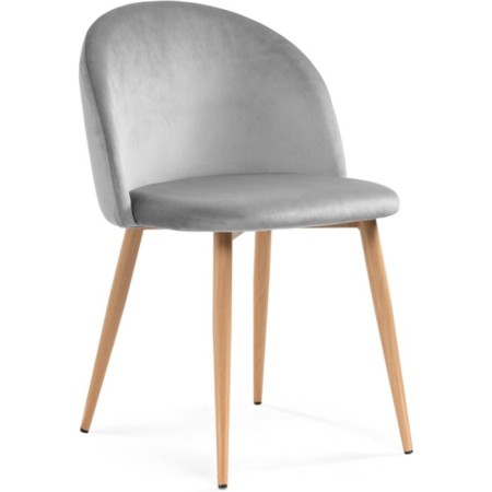 ALDO Metal Carcass stained metal/velor, natural/gray 50x50x77.5 cm