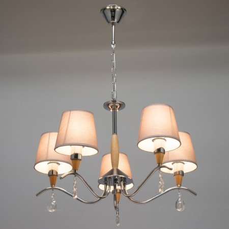 Brussels chandelier 5x60W e14 chrome 58x58x85 cm Bayerlux-2