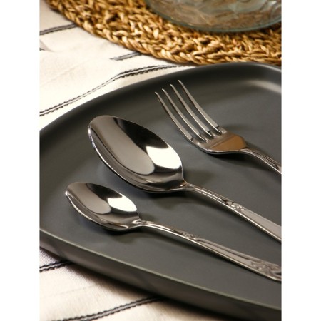 A set of cutlery "Patterns", 18 items, thickness 1.8 mm, cardboard box, silver color-1