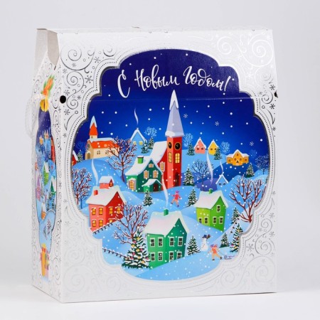 Gift New Year's "Gorodok" 21.5 x 25.6 x 11 cm-1