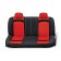 Autoshekhli university Autoprofi Extreme, XTR-803 BK/RD (M), velor+mesh fabric, set of 8 objects, black/red color