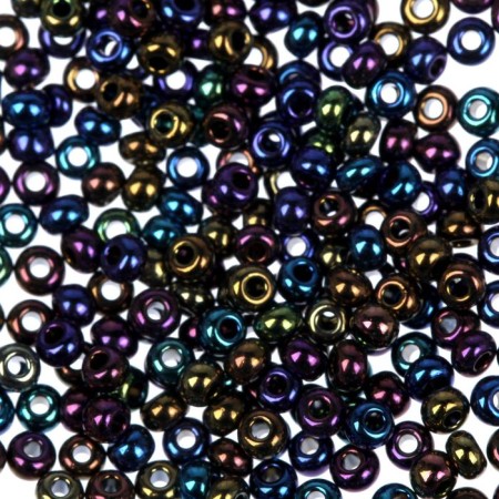 Czech Republic "Gamma" Round 1 "10/0 5g (A077 Black/Melange)