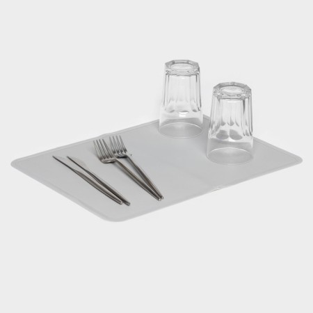 Drying rug of dishes “Shildon”, 39.5 × 30 × 0.1 cm, color gray color-2