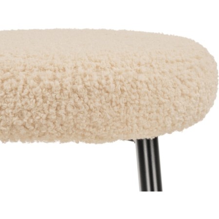 Barrier stool Plato Metal/Builder fabric, black/white 43x43x65 cm-3