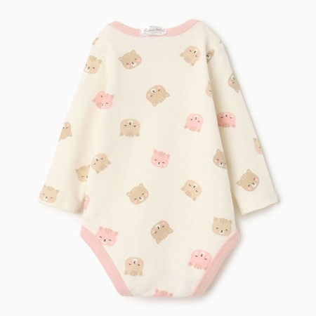 Body with a long sleeve, white color, height 62 (1-3 months)-4