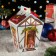 Gift box "Festive house" beige with a bow, 14 x 14 x 21.3 - 9.6 x 9.6 x 22 cm