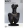Bust for jewelry 18 × 8 × 32, hole in the ear, black color