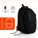 Youth backpack on a zipper, 4 pockets, black color/orange