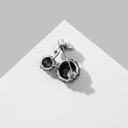 Brooch "Cherry", colored in black silver-1