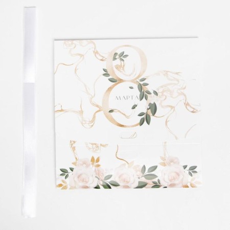 Gift folding box, packaging, “March 8, gold”, 16.5 x 12.5 x 5 cm-4