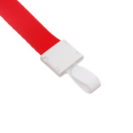 Badge tape, width-15 mm, length-80 cm, with plastic holder, red-1