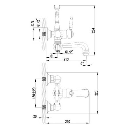 LEMARK VILLA LM4812B bath mixer-1