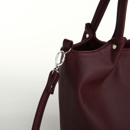 Women's bag with lightning, burgundy color-3