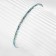 Bracelet "ice" 1 row, the color is blue-green in silver, 7 cm
