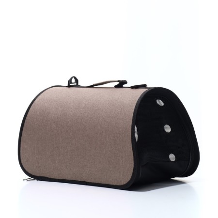 An animal carrier bag with a window, brown, 40 x 26 x 26 cm-4