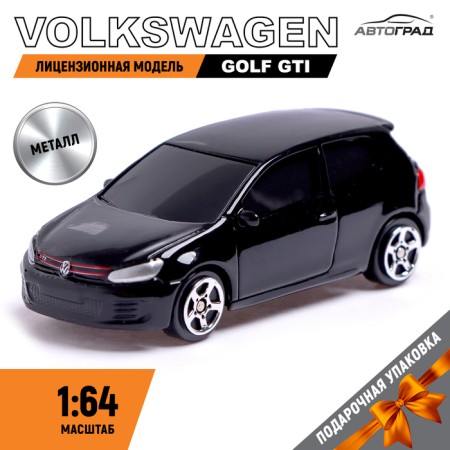 Metal Metal Volkswagen Golf GTI, 1:64, Black Color