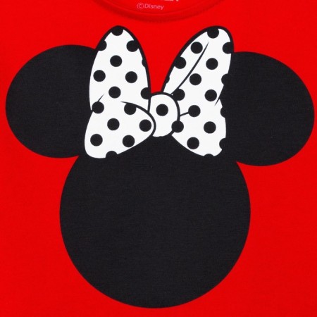 T -shirt Children's shortened MM Minnie Mouse, red color-7