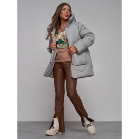Winter jacket, size 54, light gray color-16
