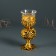 Climber Plastic, glass for 1 candle "openwork ball" glass on the leg gold 15x6x6 cm