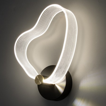 Bra "Heart" LED 8W 3000-6000K Black 25x20x6cm-3