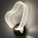 Bra "Heart" LED 8W 3000-6000K Black 25x20x6cm