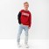 Jumper for the boy Minaku: Exclusive Print, red color, height 134 cm