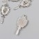 Decor for creativity Metal "An openwork mirror with a skull" silver 3.4x1.5 cm