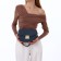 Women's bag on the valve, Textura, small size, blue color
