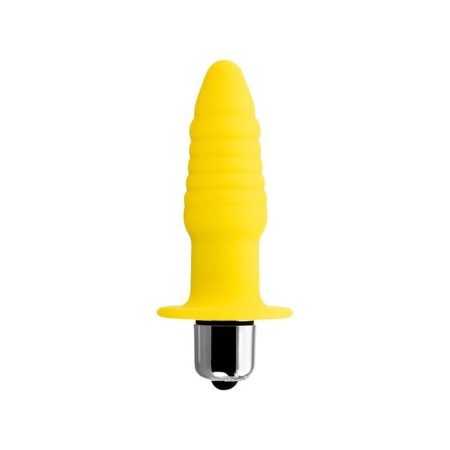 Lancy anal vibration tribe, 7 vibration modes, silicone, yellow color, 11 cm-2