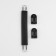 Handle for a suitcase, plastic, 20 × 2.2 cm, black/silver color
