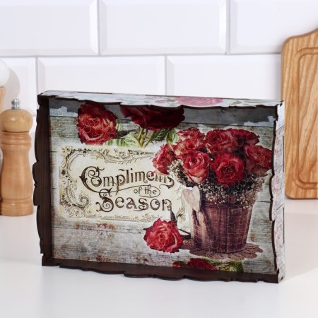 Small tray "rose", 28x20.5x5.5 cm-1