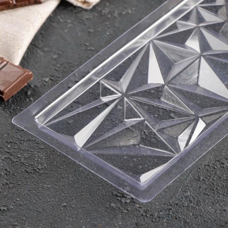 The shape for chocolate and sweets "Geometry", 18 × 8 cm, the color is transparent-2