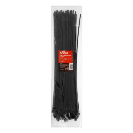 Clot of nylon tundra krep for screed, 3.6x370 mm, black, in packaging 100 pcs.-1