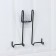 The holder is universal, 14 × 15 cm, the color is black