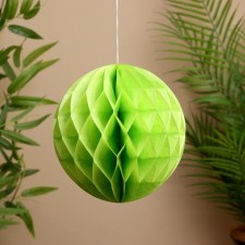 Ball paper decorative, diameter 20 cm, col. green