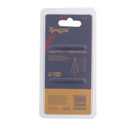 Drill step tundra, HSS, tin, trihedral shank, 9 - 36 mm-4