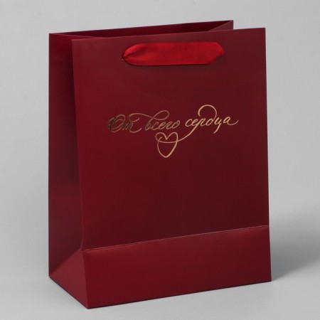 Package Gift Laminated Vertical with embossing, packaging, “from the heart”, MS 18 x 23 x 8 cm-2