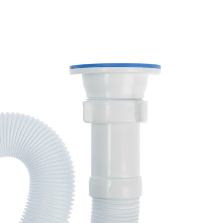 Hofrosiphon ORIO AS-3011, 1 1/2 "x40/50 mm, with a stainless grill d = 70 mm, l = 1000 mm, white-2