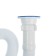 Hofrosiphon ORIO AS-3011, 1 1/2 "x40/50 mm, with a stainless grill d = 70 mm, l = 1000 mm, white