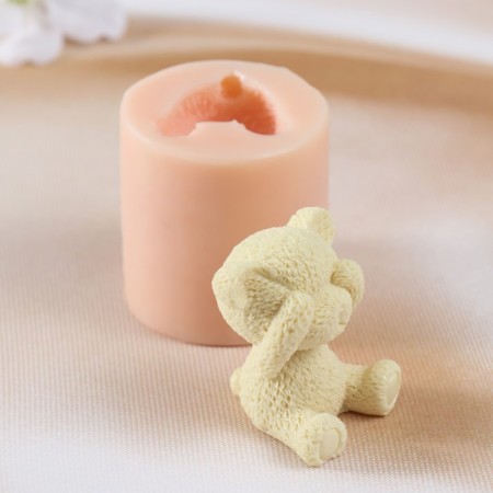 Mold Silicone "Bear Closed Eyes" (Presid. 4x3.5x4.5 cm)-1