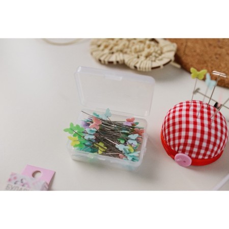 Pins for quilting "Butterflies", 53 mm, 100 pcs, color colorful color-6