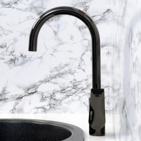 Kitchen mixer Wasserkraft Glan 6607, single -leaf, pour length 173 mm, black-1